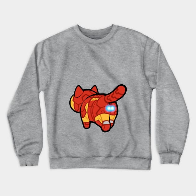 Iron Cat Crewneck Sweatshirt by mintcorner